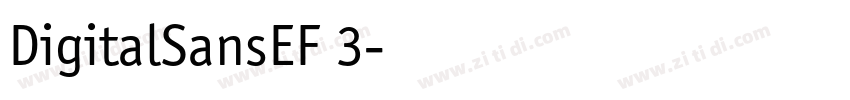 DigitalSansEF 3字体转换